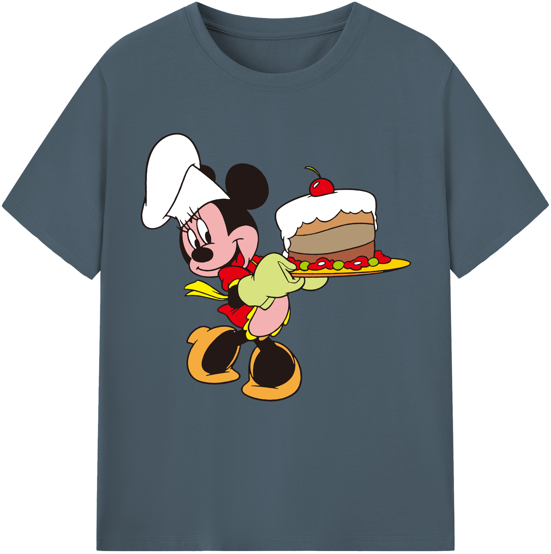 （画像用） ミッキーマウス Mickey Mouse 綿100％半袖Tシャツ（フロントプリント）